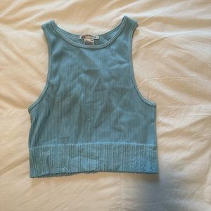 Light blue zara ribbed tank